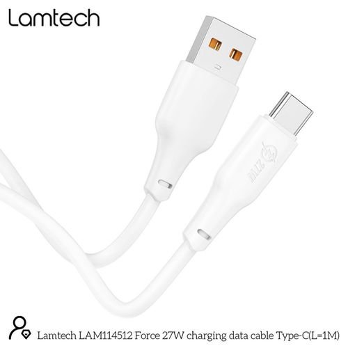 LAMTECHHIGHPOWERCABLEUSBTOTYPE-C1M100WWHITE
