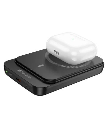 LAMTECHMAGNETIC20WWIRELESSCHARGINGPOWERBANK10000MAHBLACK