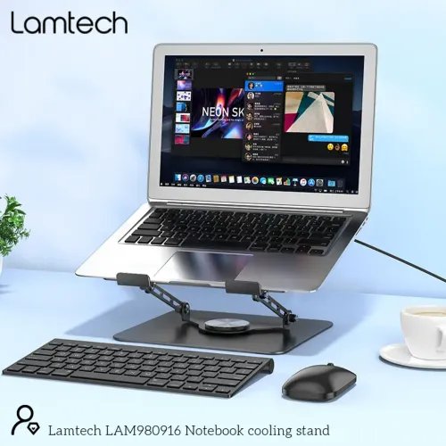 LAMTECHMETALLAPTOPCOOLINGSTAND17BLACK