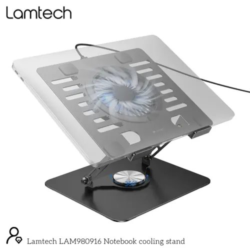 LAMTECHMETALLAPTOPCOOLINGSTAND17BLACK