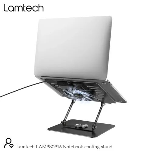 LAMTECHMETALLAPTOPCOOLINGSTAND17BLACK