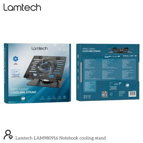 LAMTECHMETALLAPTOPCOOLINGSTAND17BLACK