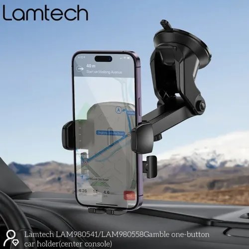 LAMTECHMULTI-ANGLECLAMPINGCARHOLDERFORSMARTPHONESUPTO7BLACK