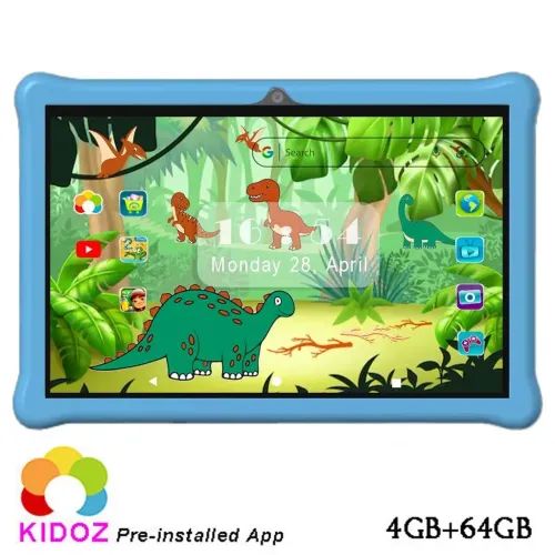 LAMTECHOCTA-COREKIDTABLET10.14GB64GBANDROID14SKYBLUEDINOSAURSJUNGLE