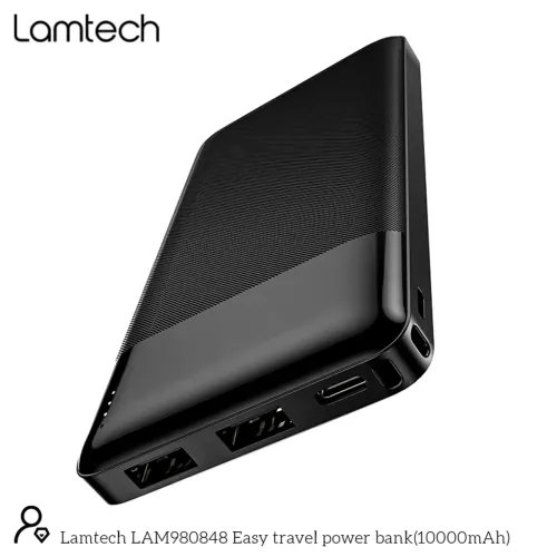 LAMTECHPOWERBANK10000MAHDUALUSBBLACK