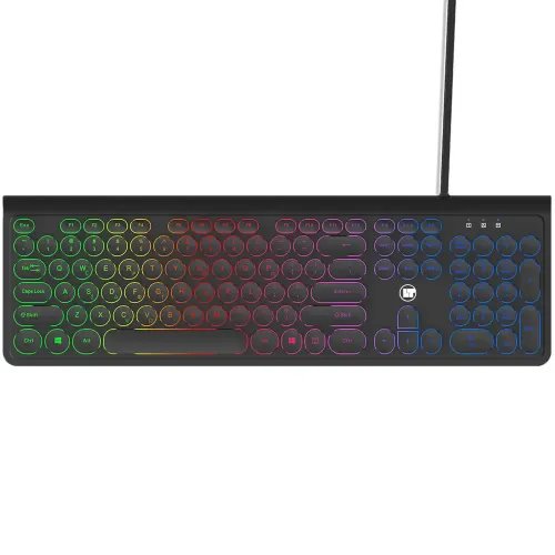 LAMTECHRAINBOWWIREDUSBKEYBOARDWITHROUNDKEYS
