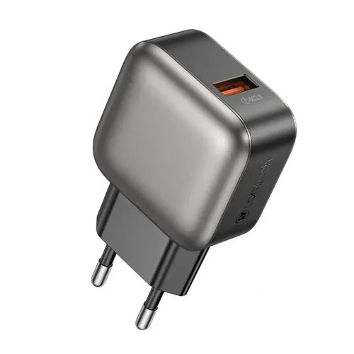 LAMTECHSINGLEUSBPORTABLEQC3.0CHARGER18WGREY