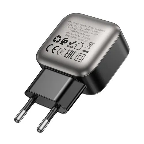 LAMTECHSINGLEUSBPORTABLEQC3.0CHARGER18WGREY
