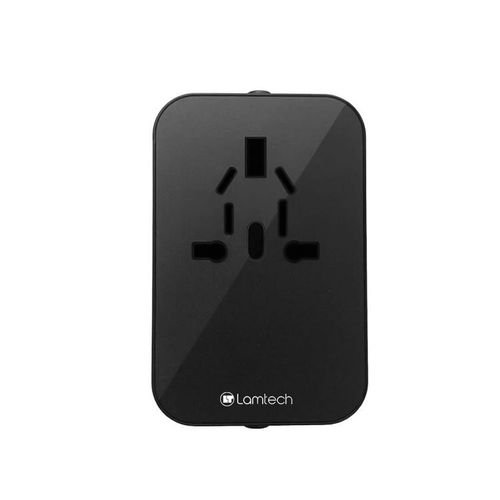 LAMTECHUNIVERSALPOWERTRAVELADAPTER2XUSB1XTYPE-C20WBLACK