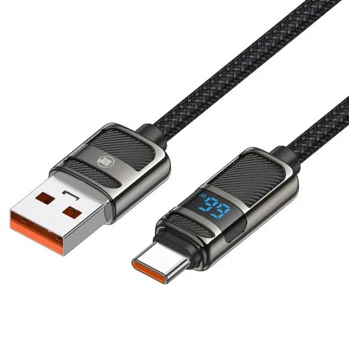 LAMTECHUSBTOTYPE-C5AHIGHPOWERDISPLAYCHARGEDATACABLE66W1.2MBLACK