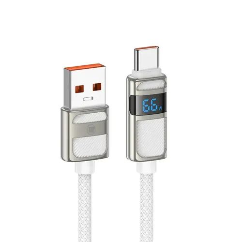 LAMTECHUSBTOTYPE-C5AHIGHPOWERDISPLAYCHARGEDATACABLE66W1.2MWHITE
