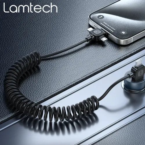 LAMTECH6-IN-1CHARGINGCABLETYPE-CUSBTOTYPE-CLIGHTNING-MICRO-USB3A1.5MBLACK