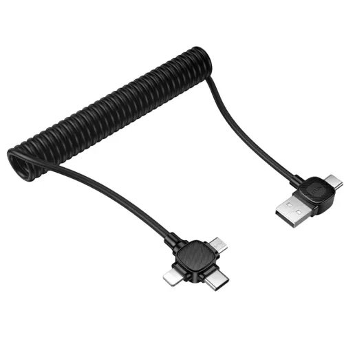 LAMTECH6-IN-1CHARGINGCABLETYPE-CUSBTOTYPE-CLIGHTNING-MICRO-USB3A1.5MBLACK