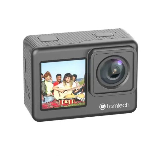 LAMTECH8KEISDUALSCREENWIFIACTIONCAMERAWITHREMOTECONTROLBLACK