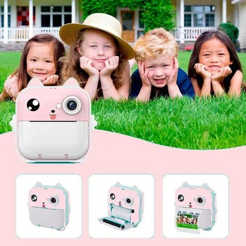 LAMTECH BLUETOOTH KID INSTANT CAMERA WHITEPINK