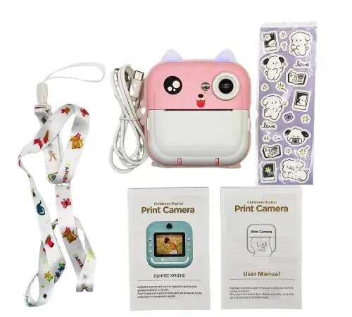 LAMTECH BLUETOOTH KID INSTANT CAMERA WHITEPINK