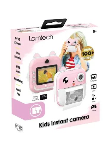LAMTECH BLUETOOTH KID INSTANT CAMERA WHITEPINK