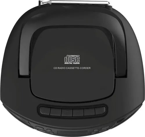 LAMTECH BLUETOOTH RADIOCDCASSETTE BOOMBOX BLACK