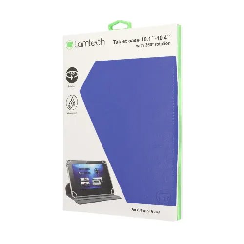 LAMTECH BLUE UNIVERSAL 10.1-10.4 TABLET CASE WITH 360 ROTATION