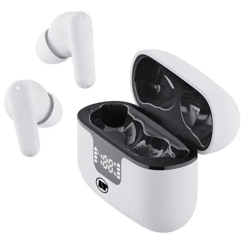 LAMTECH BT5.3 EARBUDS ANC 4MIC ENC WITH LED CHARGING CASE WHITE