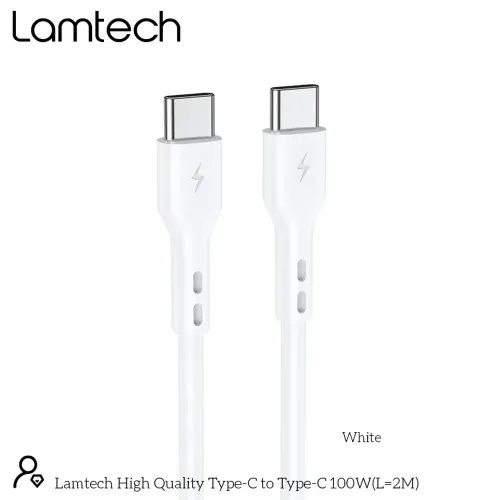 LAMTECH CABLE TYPE C TO TYPE C 100W FAST CHARGE 2M