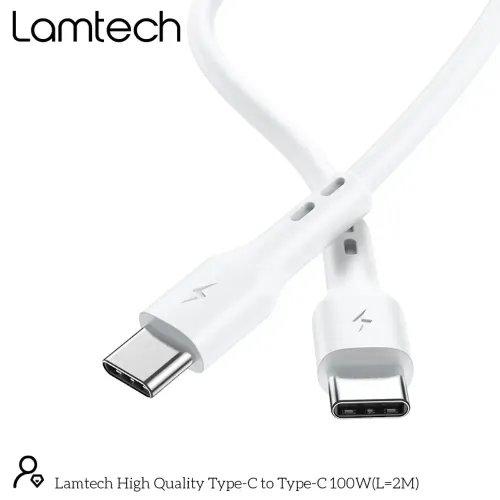LAMTECH CABLE TYPE C TO TYPE C 100W FAST CHARGE 2M