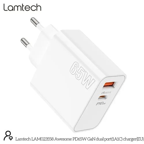 LAMTECH CHARGER USB QC3.0TYPE-C 65W
