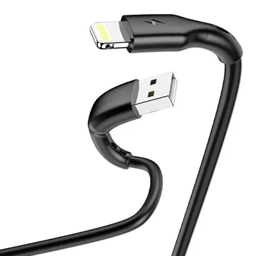 LAMTECH CHARGING DATACABLE LIGHTNING 1m BLACK