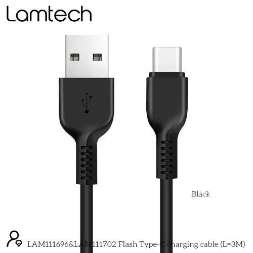 LAMTECH DATACABLE TYPE C 3M BLACK