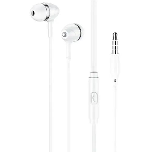 LAMTECH FASHIONABLE 35MM EARPHONES WITH MIC WHITE