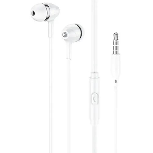 LAMTECH FASHIONABLE 35MM EARPHONES WITH MIC WHITE