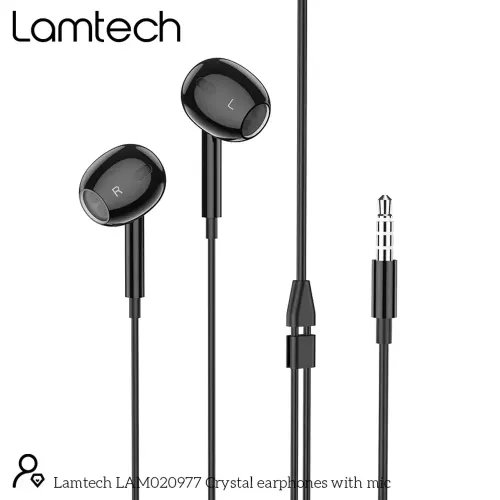 LAMTECH HANDSFREE STEREO 35mm JACK WITH MIC BLACK