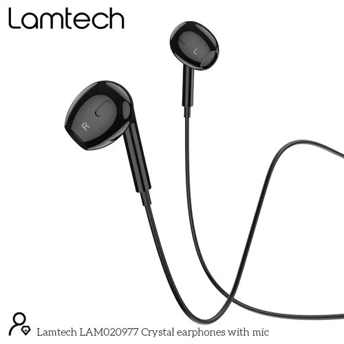 LAMTECH HANDSFREE STEREO 35mm JACK WITH MIC BLACK