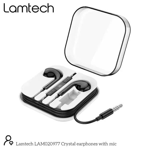 LAMTECH HANDSFREE STEREO 35mm JACK WITH MIC BLACK