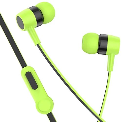 LAMTECH HANDSFREE WITH MIC 35MM JACK GREEN