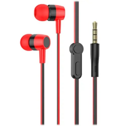 LAMTECH HANDSFREE WITH MIC 35MM JACK RED