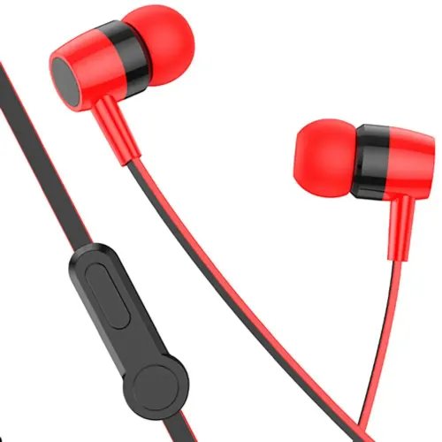 LAMTECH HANDSFREE WITH MIC 35MM JACK RED