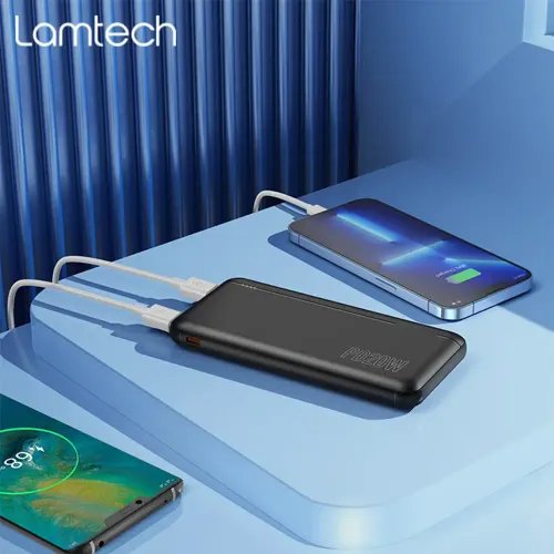 LAMTECH POWERBANK 10000MAH QC30PD20W BLACK