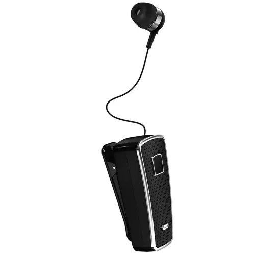 LAMTECH RETRACTABLE BT 5.0 CLIP ON HEADSET BLACK HANGING CORD