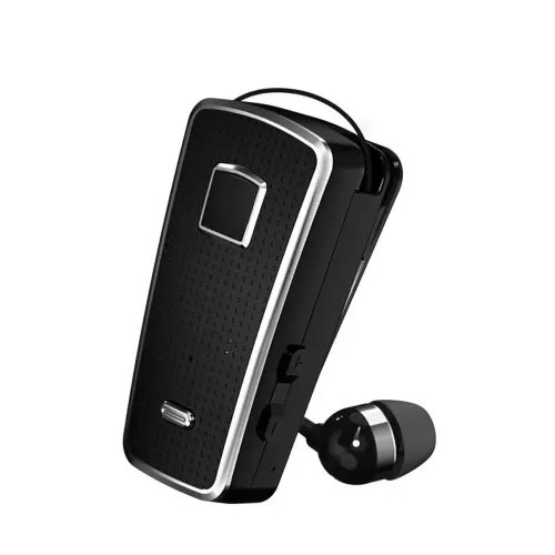 LAMTECH RETRACTABLE BT 5.0 CLIP ON HEADSET BLACK HANGING CORD