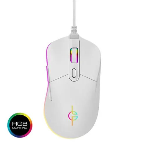 LAMTECH RGB GAMING MOUSE 6400DPI WHITE WHITE MOON