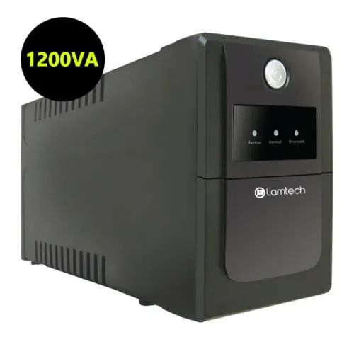 LAMTECH UPS WITH AVR 1200V CPU 2x12V7AHPLASTICUSB4 SCHUKO SOCKET