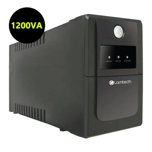 LAMTECH UPS WITH AVR 1200V CPU 2x12V7AHPLASTICUSB4 SCHUKO SOCKET