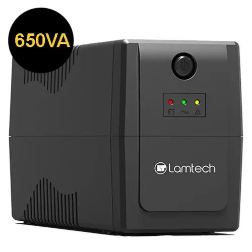 LAMTECH UPS WITH AVR 650VCPU 12V7AH 2 SCHUKO SOCKET