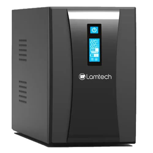 LAMTECH UPS WITH AVR AND LCD DISPLAY 2000VA 2x12V9AH 2xSCHUKO 3xIEC USB RJ45 PORT