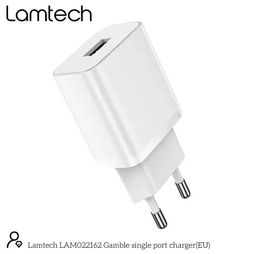 LAMTECH USB TRAVEL CHARGER 21A WHITE