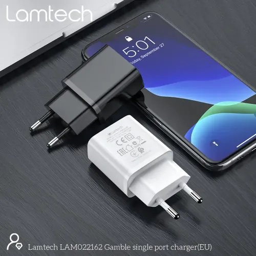 LAMTECH USB TRAVEL CHARGER 21A WHITE