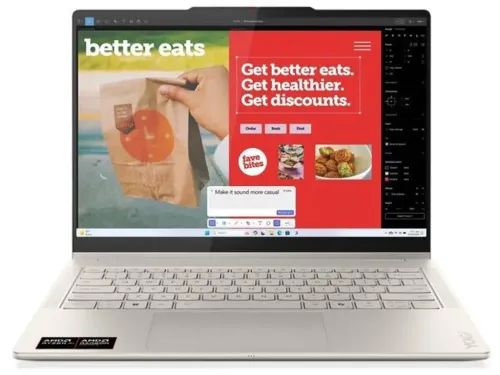 LENOVOLaptopYoga72-in-114AKP1014aposapos2.8KOLEDRyzenAI7-35032GB1TBAMDRadeonGraphicsWin11Home3YPremiumSeashell