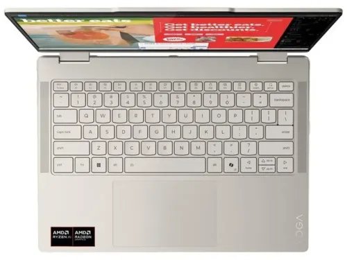 LENOVOLaptopYoga72-in-114AKP1014aposapos2.8KOLEDRyzenAI7-35032GB1TBAMDRadeonGraphicsWin11Home3YPremiumSeashell