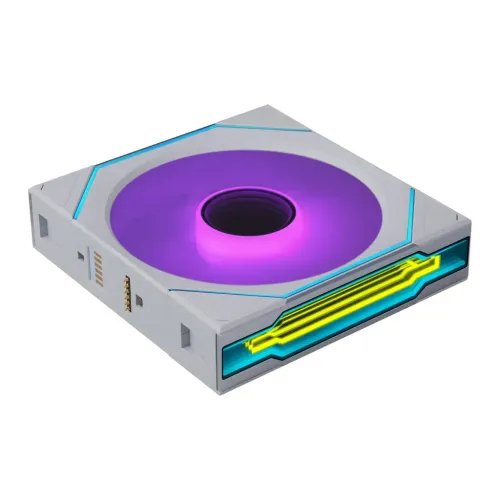 LIANLIUNIFANSLINFFLEXReverse-White-Wireless1201pcCaseFan-NoControllerIncluded